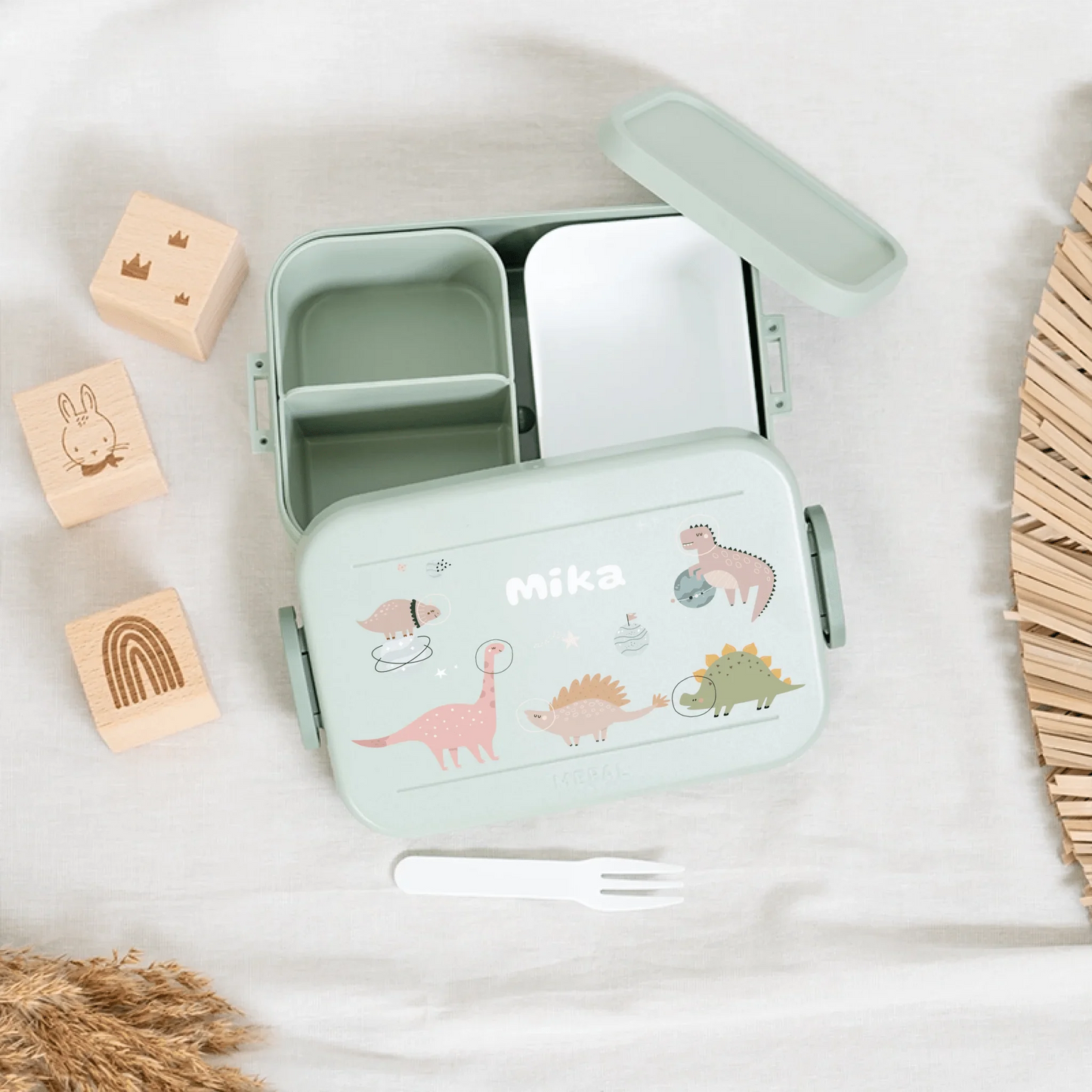 Mepal Brotdose personalisiert - Bento - "Dinos Weltraum"