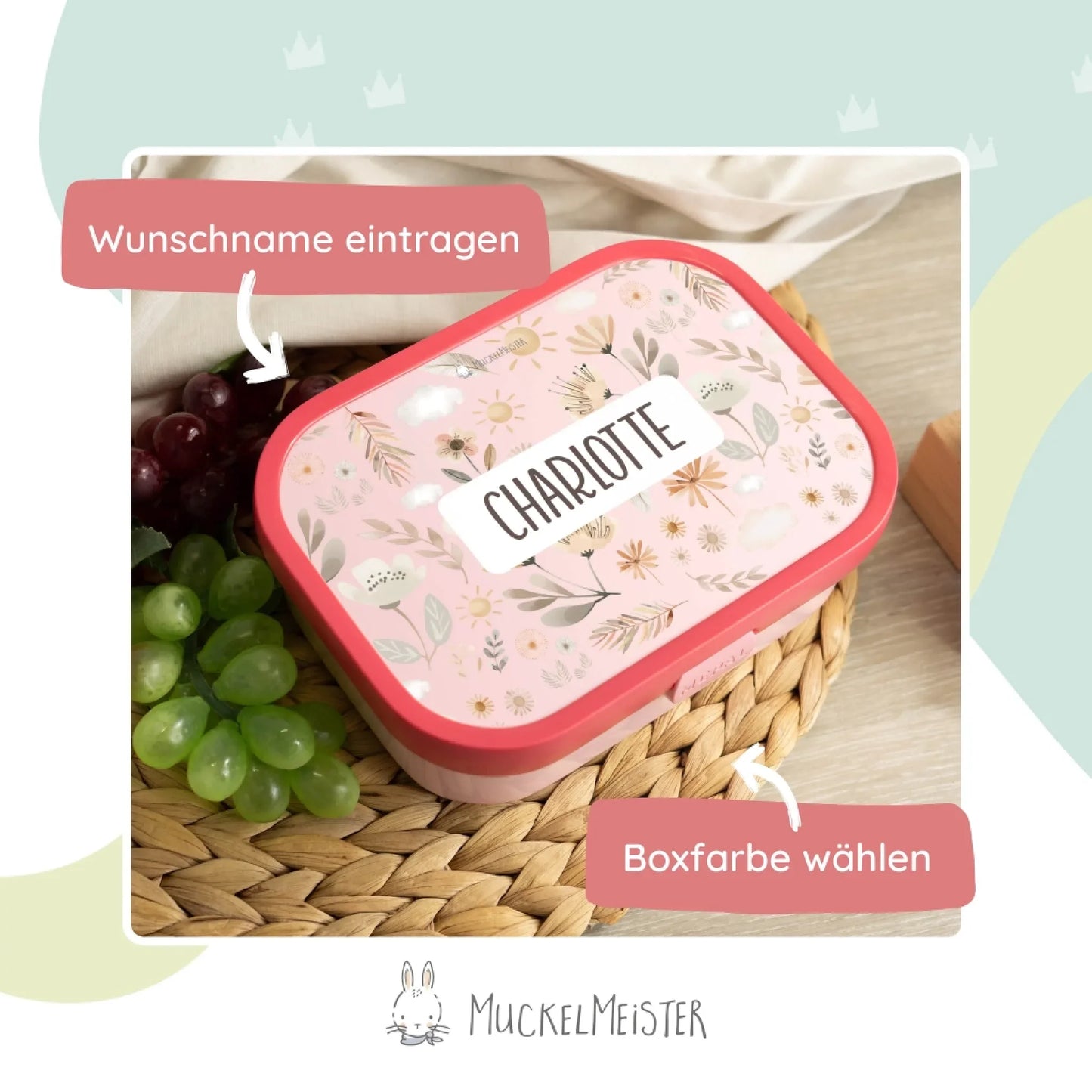 Mepal Brotdose personalisiert - Campus - Blumen