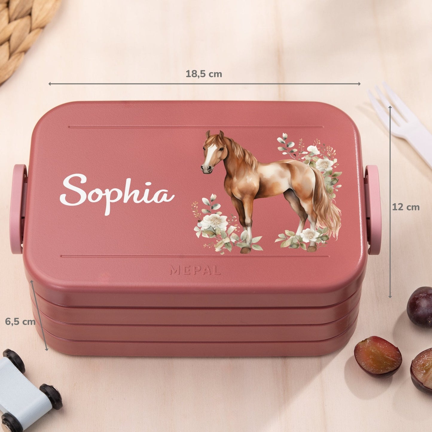 Mepal Brotdose Personalisiert - Take a Break - Pferd "Floral"