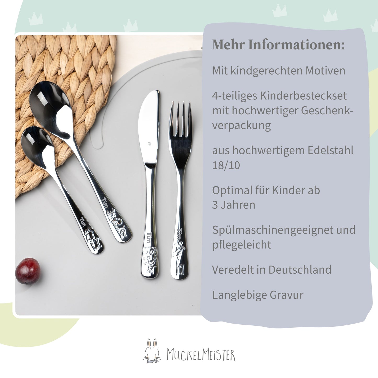 WMF Kinderbesteck mit Gravur Safari