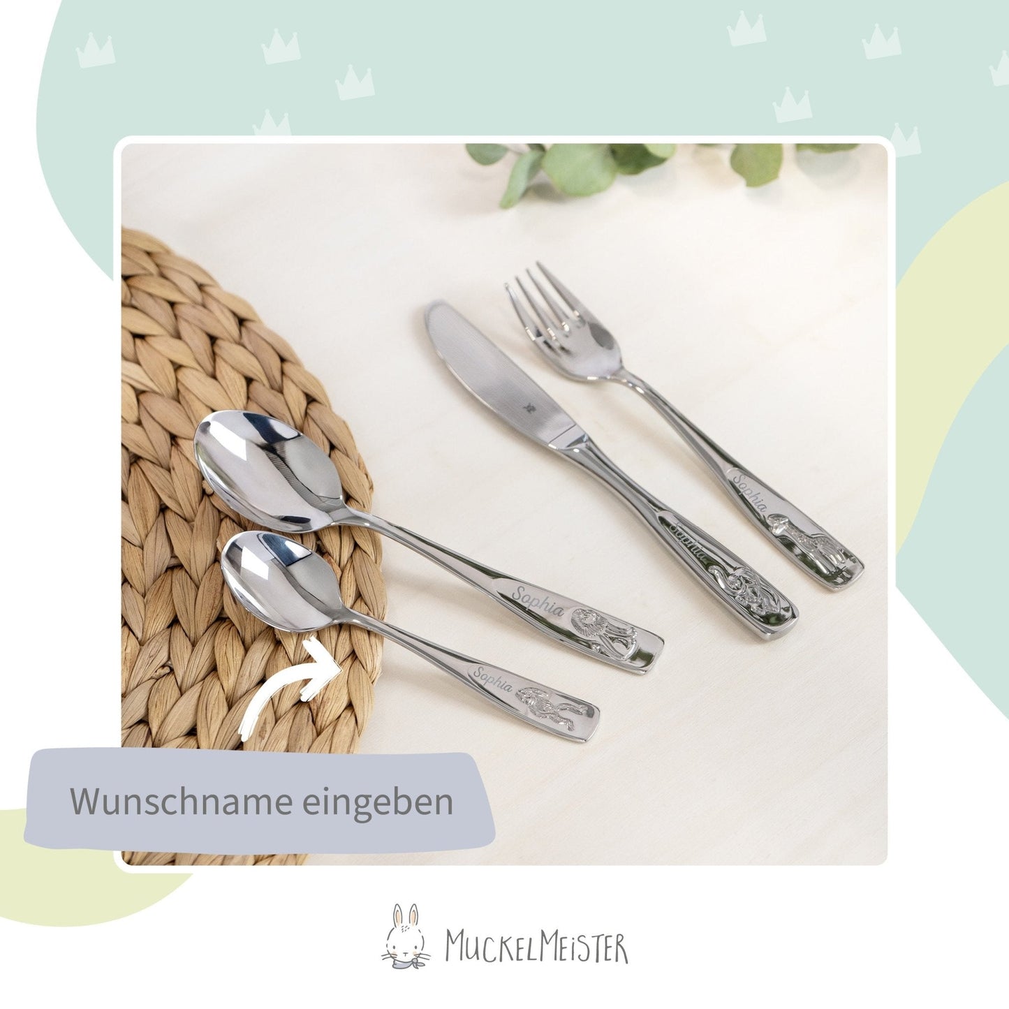 WMF Kinderbesteck mit Gravur Tiere