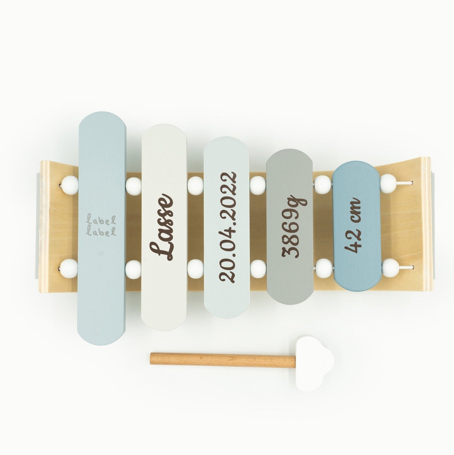 Xylophone aus Holz - Blau