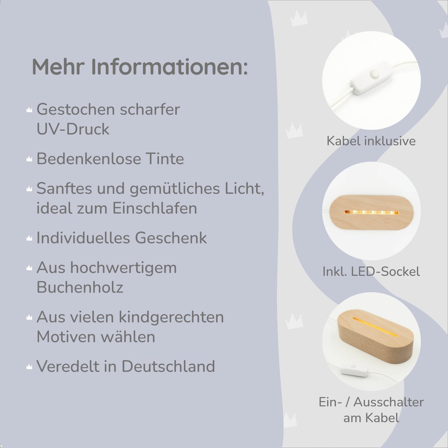 LED Nachtlicht Kinder personalisiert - Autos