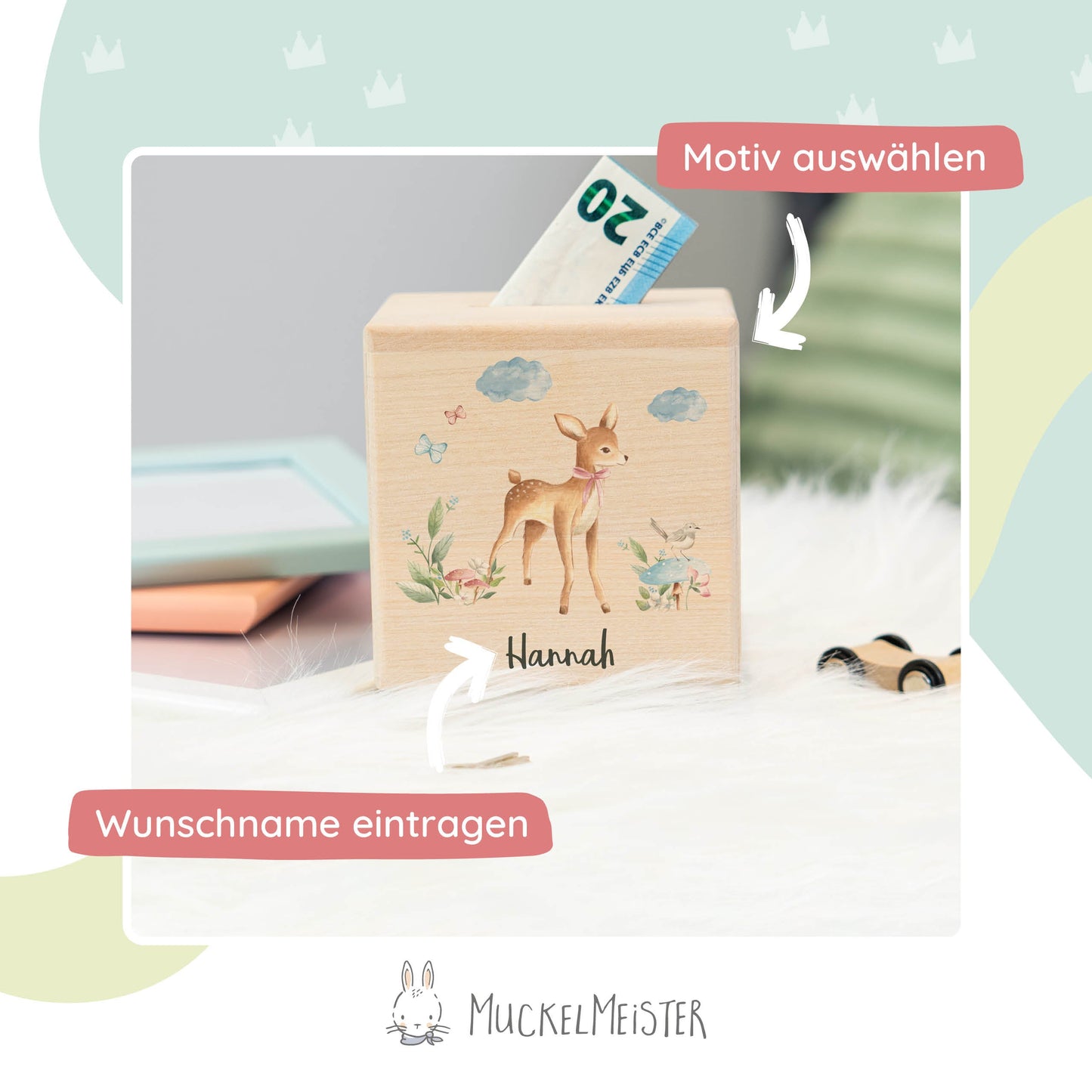 Spardose Personalisiert Reh