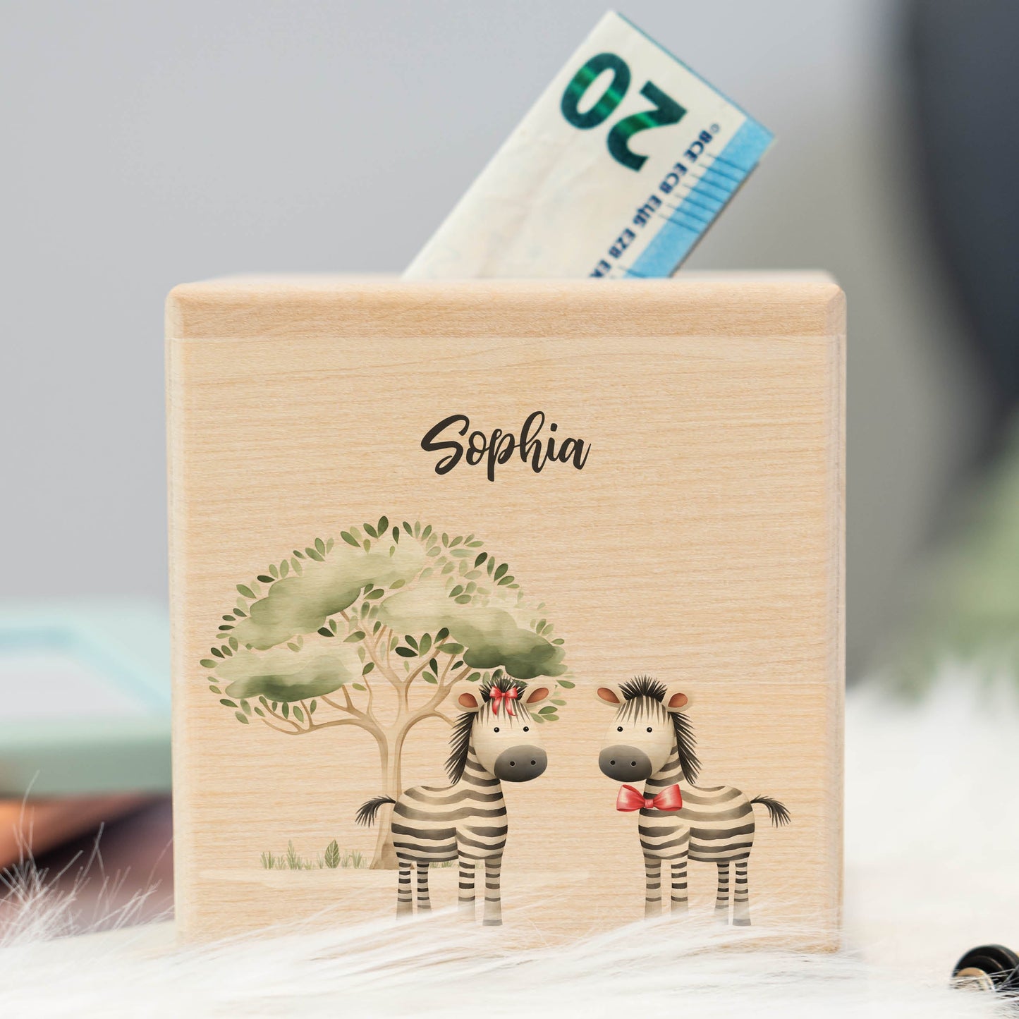 Spardose Personalisiert Zebra