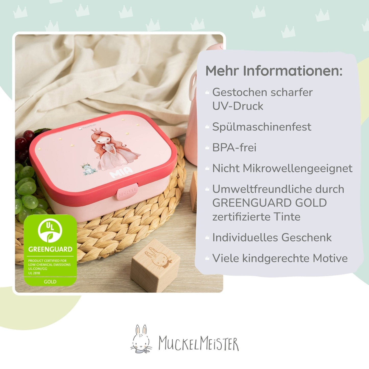 Mepal Brotdose Personalisiert - Campus - Prinzessin