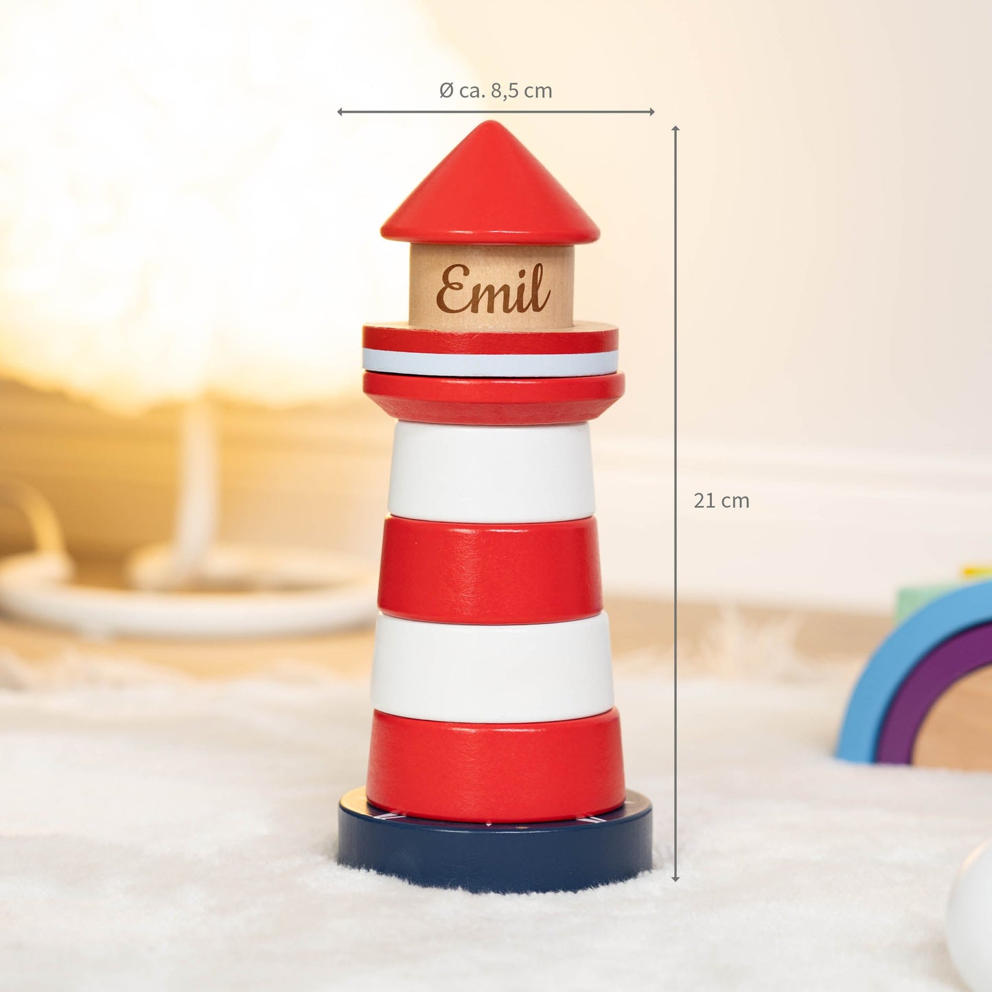 Stapelturm Leuchtturm "Großer Ozean" personalisiert