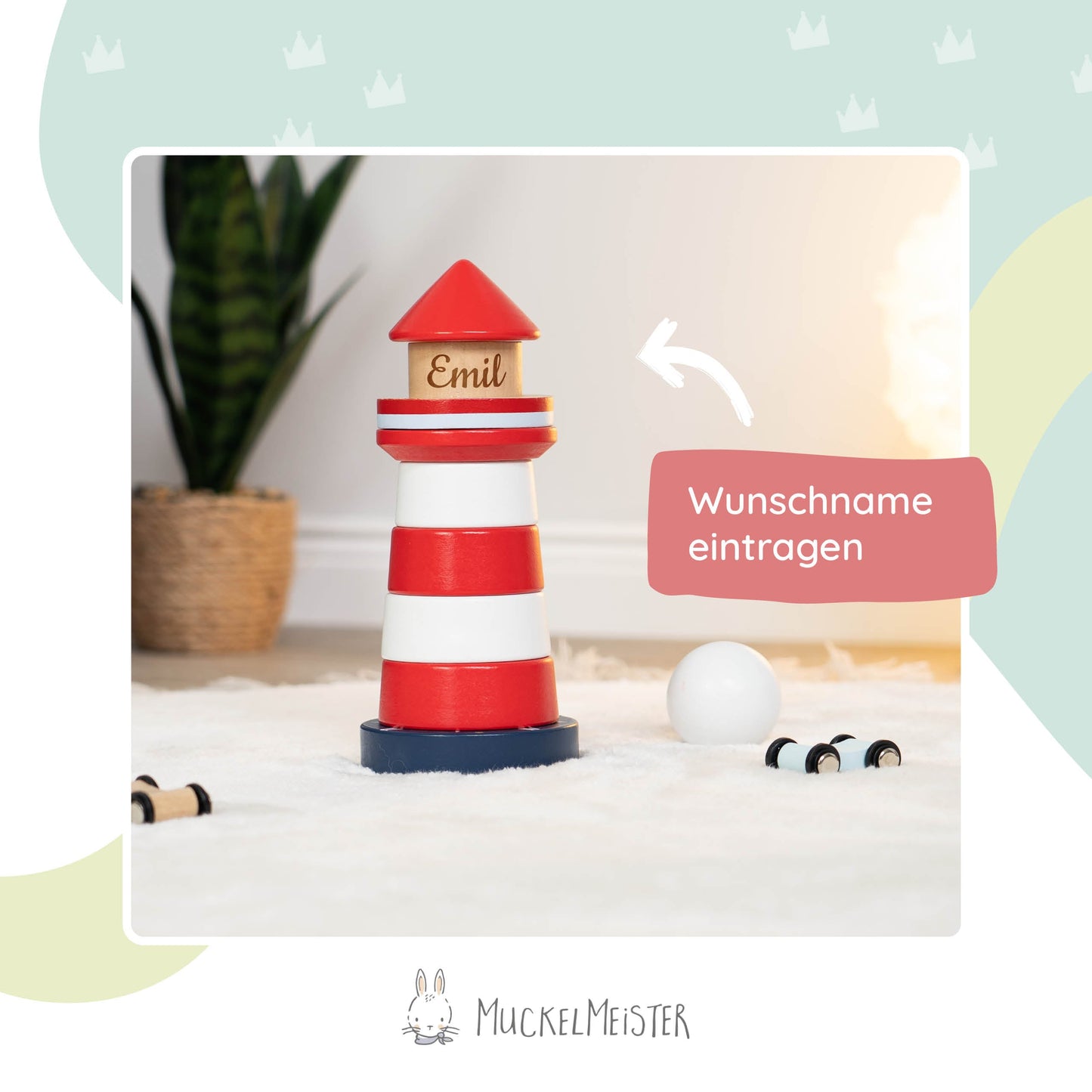 Stapelturm Leuchtturm "Großer Ozean" personalisiert