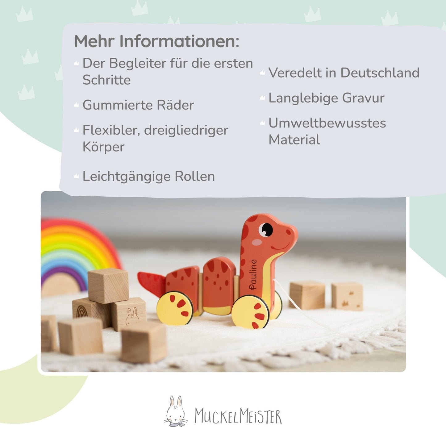 Nachziehtier Dino Personalisiert