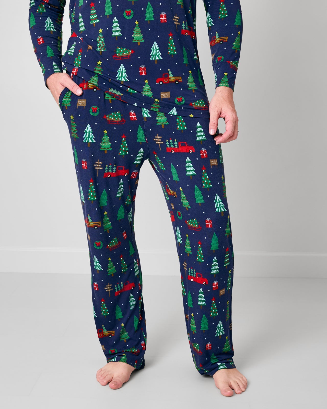 Navy Tree Traffic Men's Pajama Pants