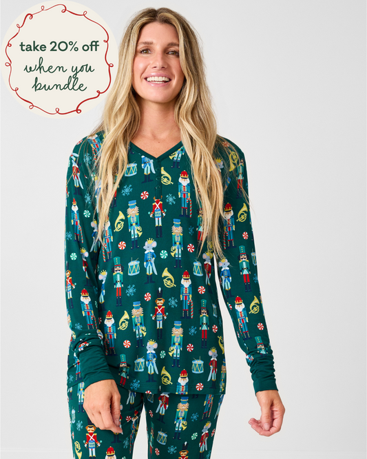 Nutcracker March Women's Long Sleeve Pajama Top
