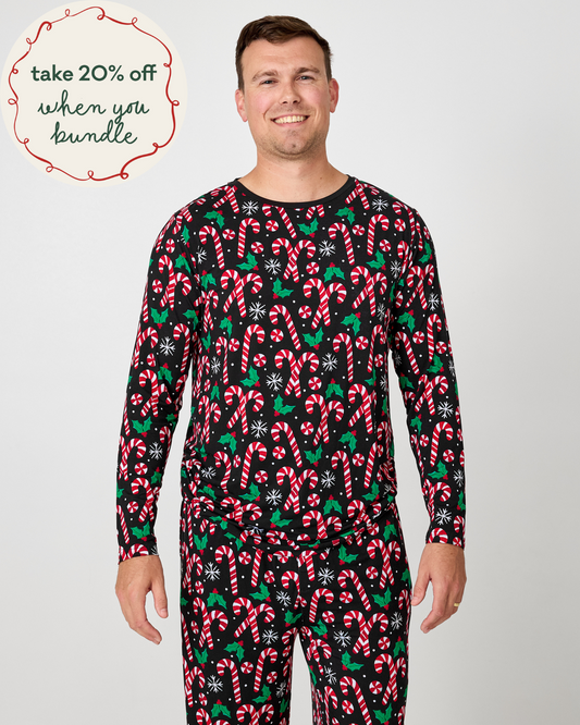 Merry Mints Men's Long Sleeve Pajama Top