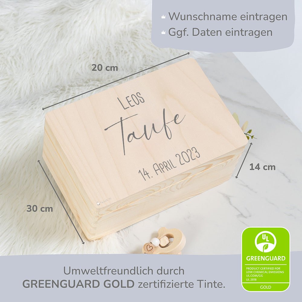 Erinnerungsbox Taufe mit Datum