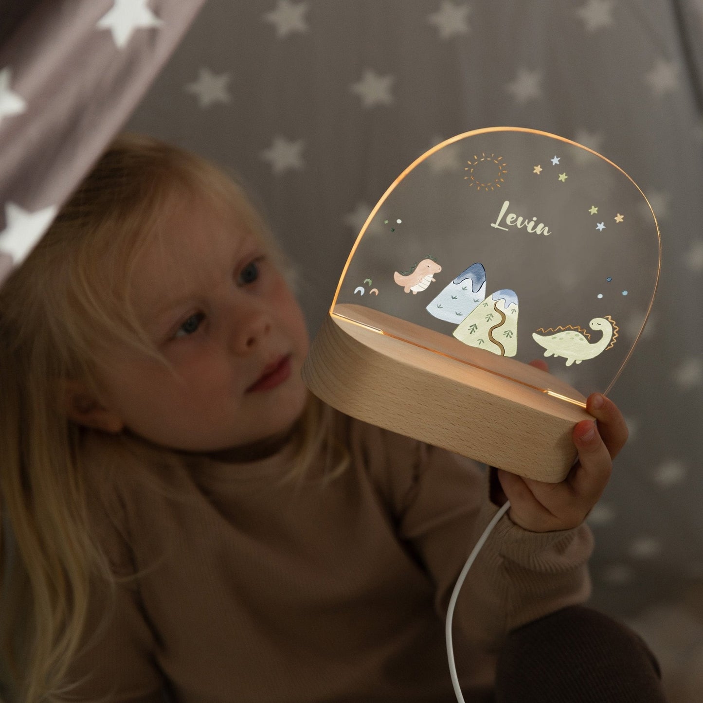 LED Nachtlicht Kinder personalisiert - Dinos