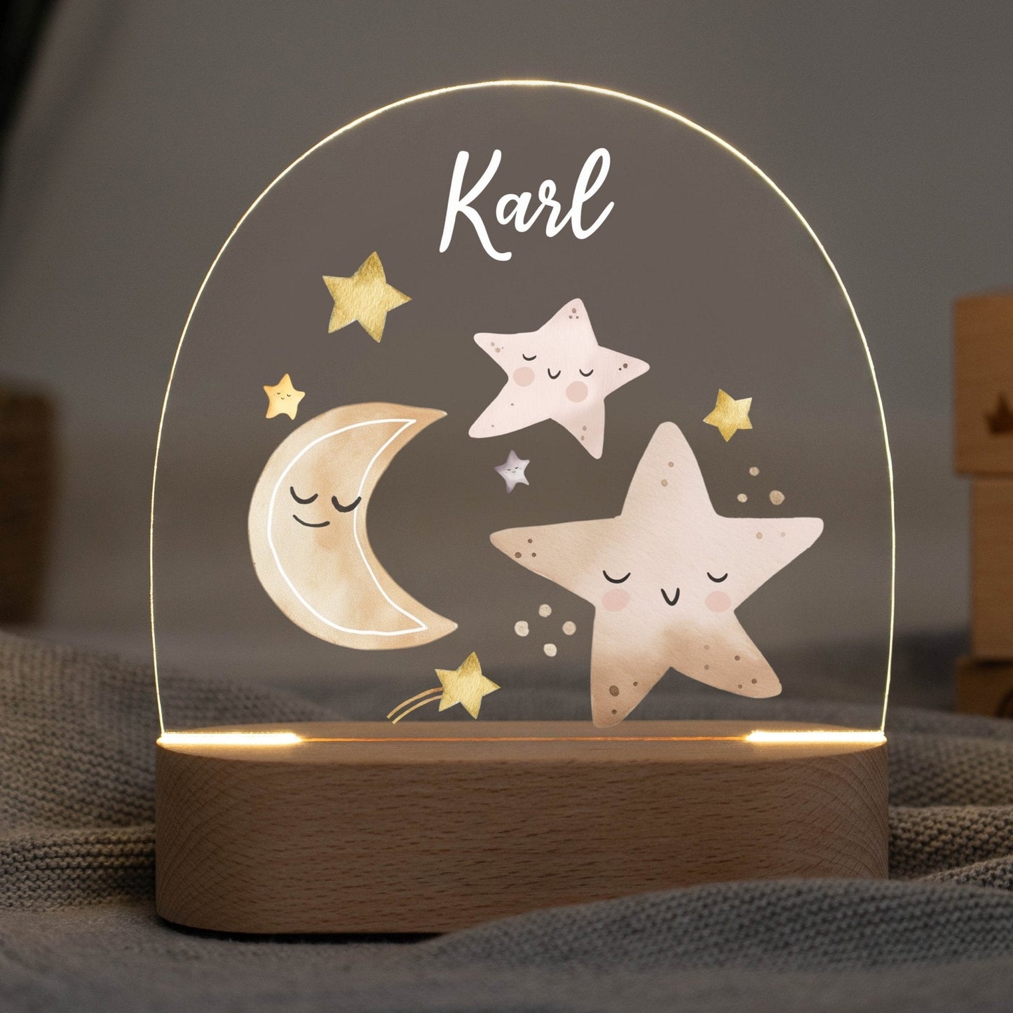 LED Nachtlicht Kinder personalisiert - Sterne