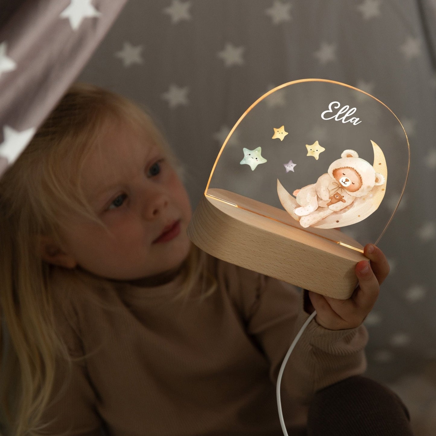 LED Nachtlicht Kinder personalisiert - Traumbärchen