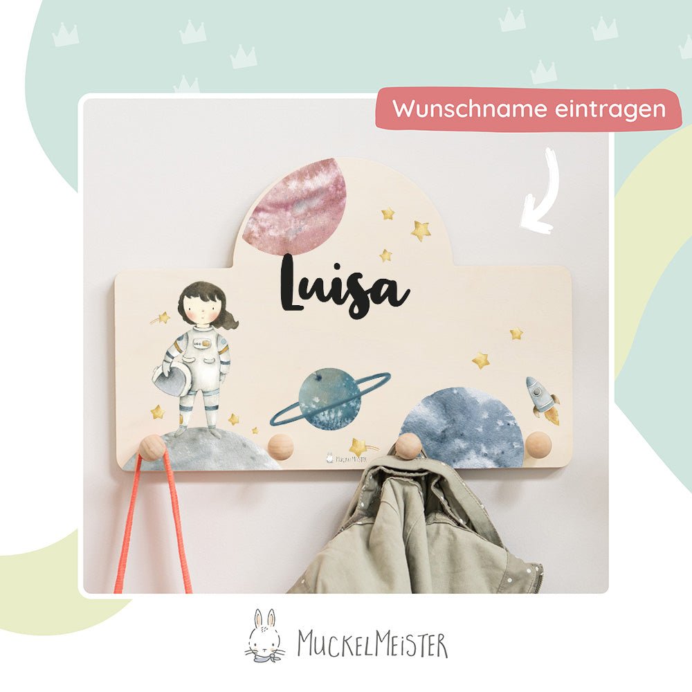 Kindergarderobe Personalisiert - Astronaut