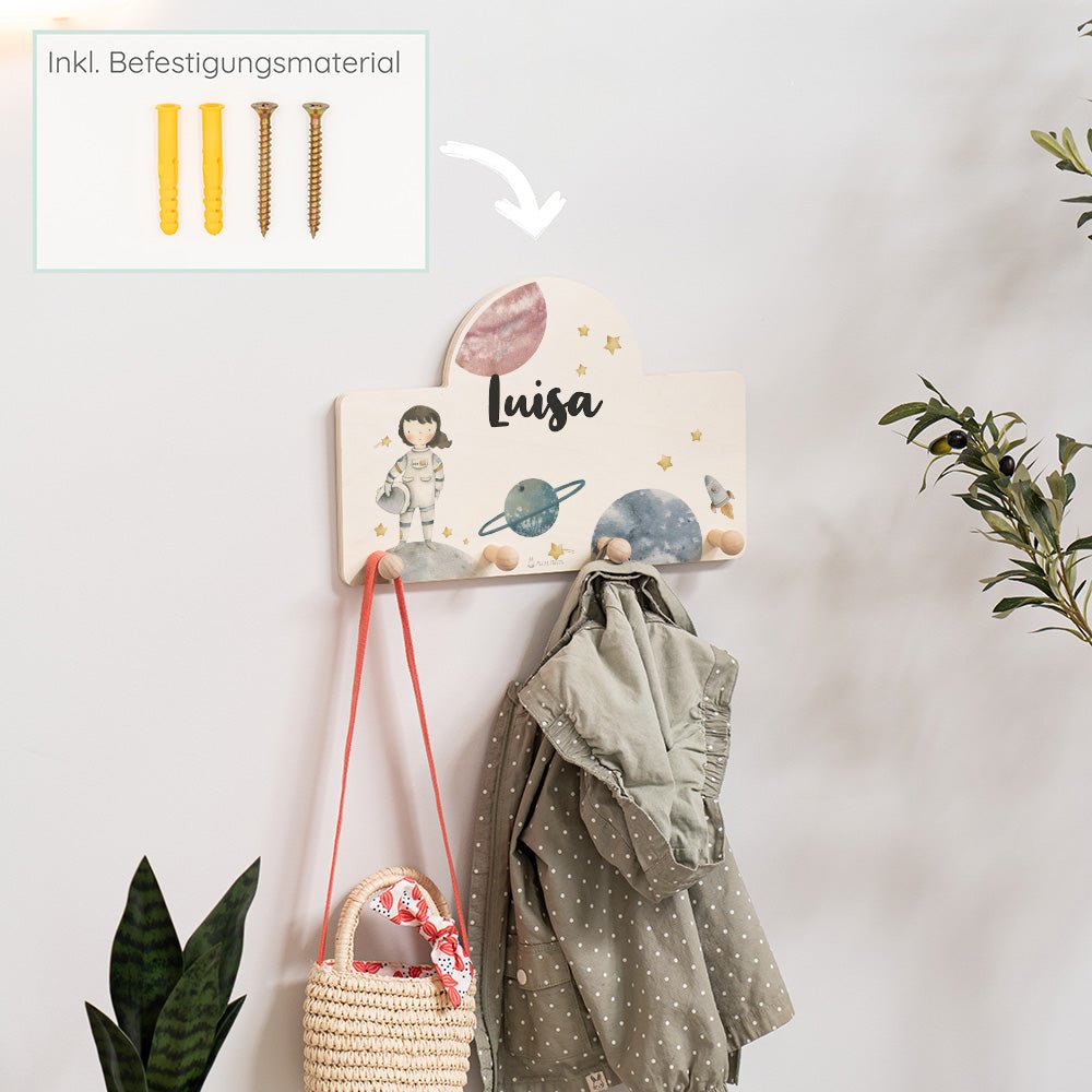 Kindergarderobe Personalisiert - Astronaut