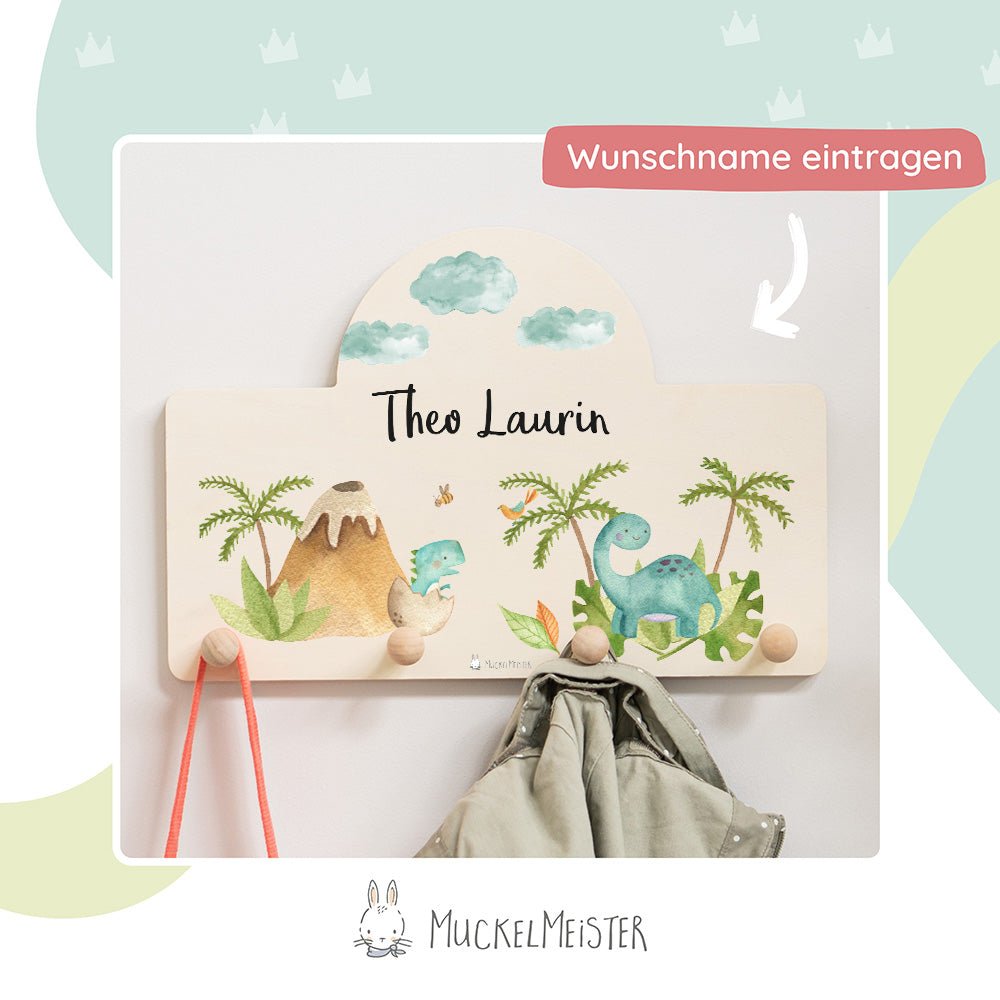 Kindergarderobe Personalisiert - Dino