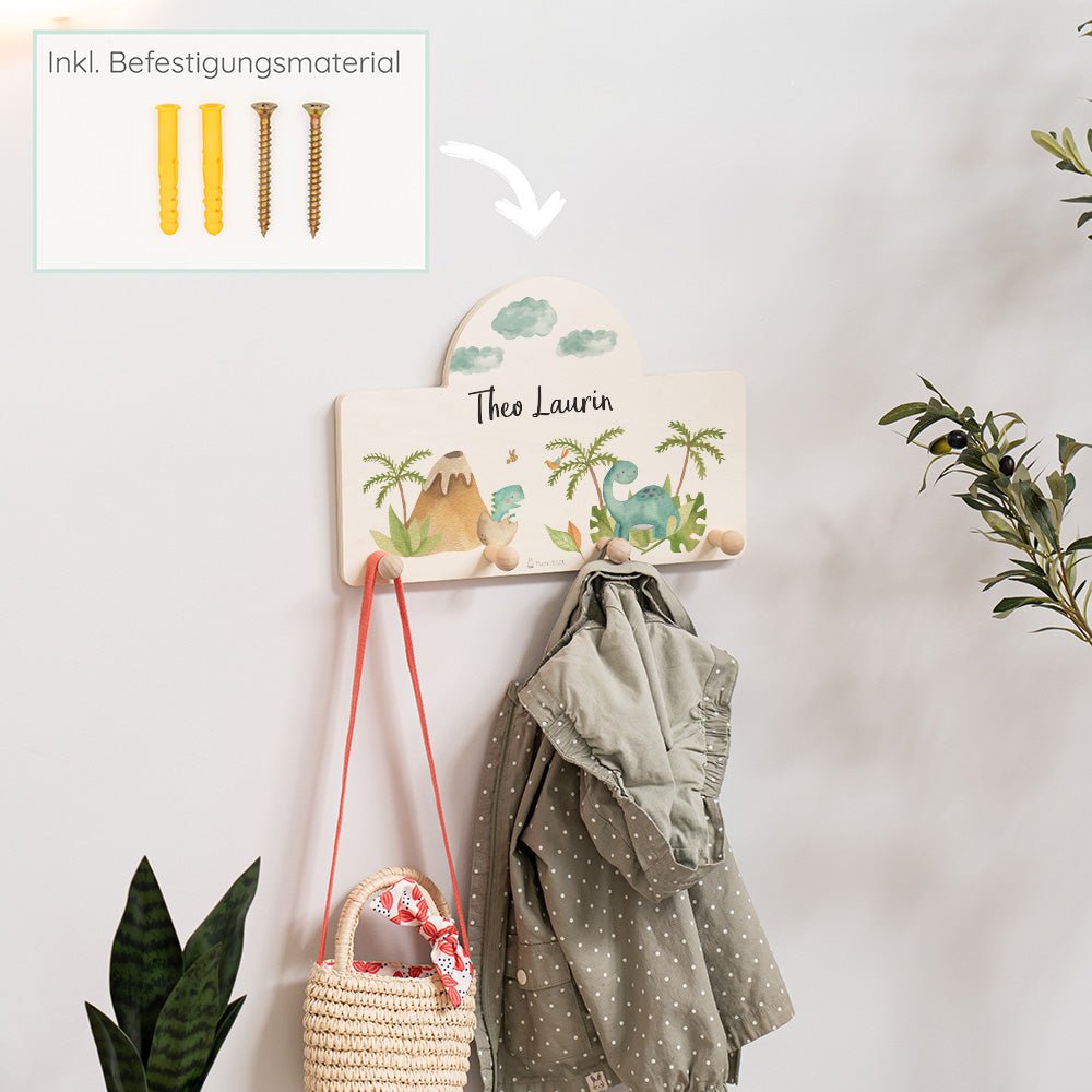 Kindergarderobe Personalisiert - Dino
