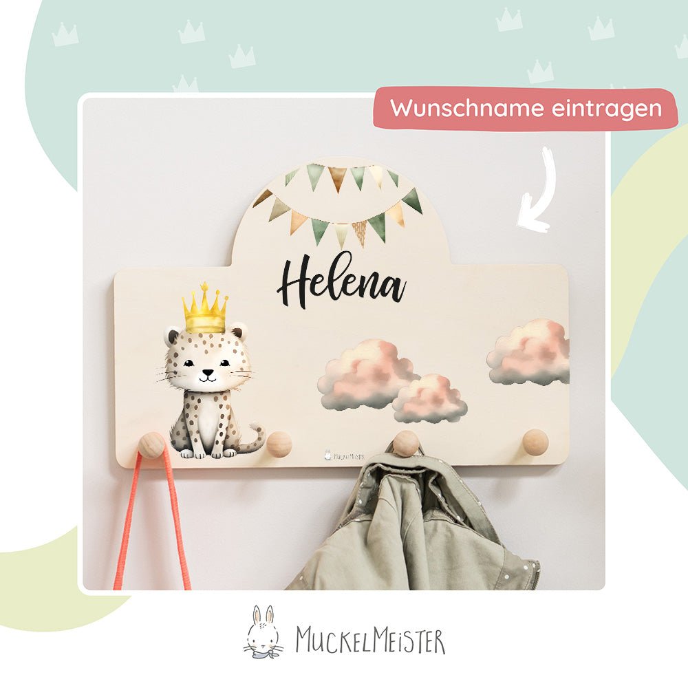 Kindergarderobe Personalisiert - Leopard