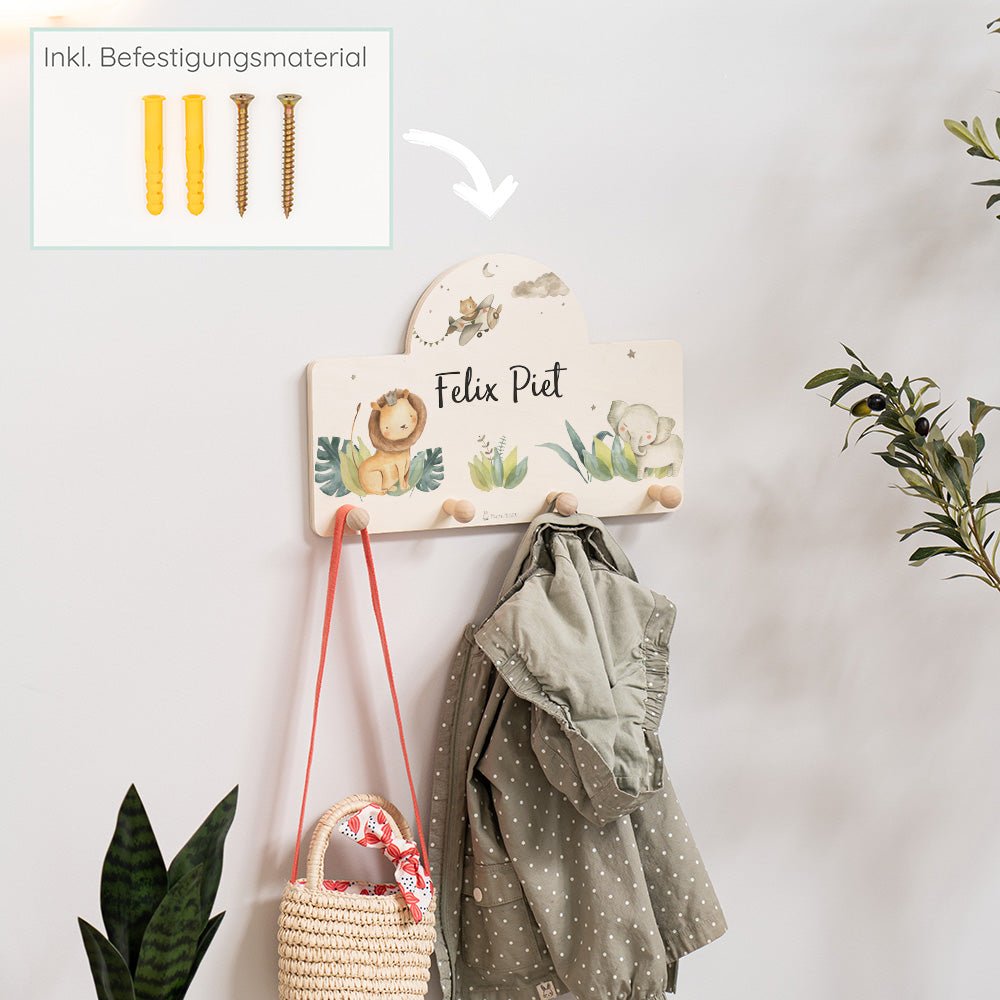 Kindergarderobe Personalisiert - Löwe