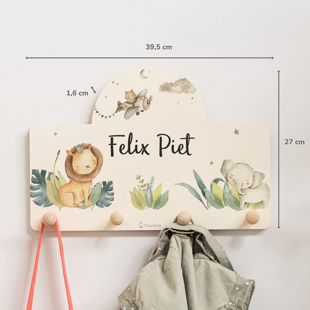 Kindergarderobe Personalisiert - Löwe