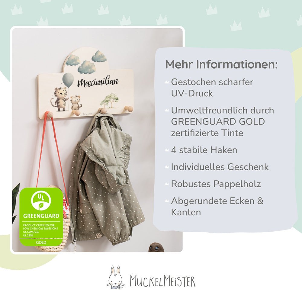 Kindergarderobe Personalisiert - Tiger