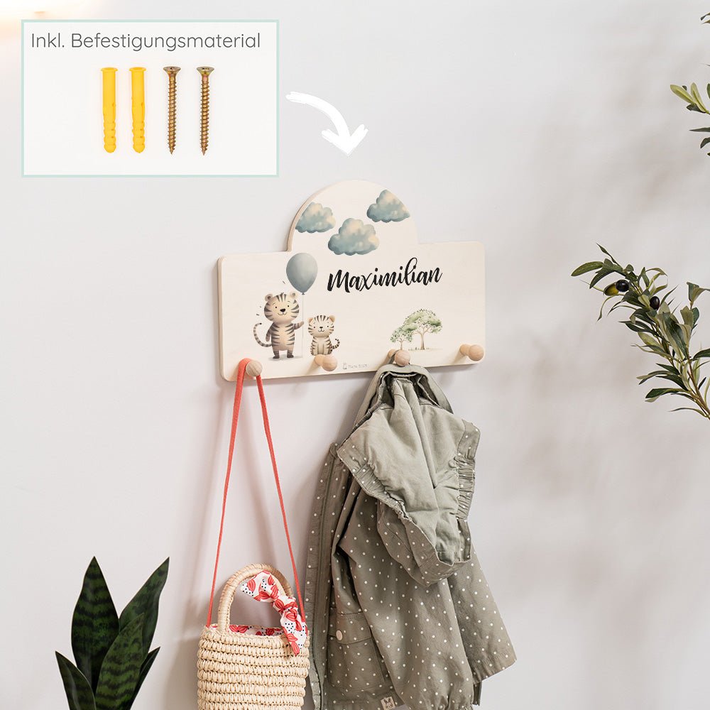 Kindergarderobe Personalisiert - Tiger
