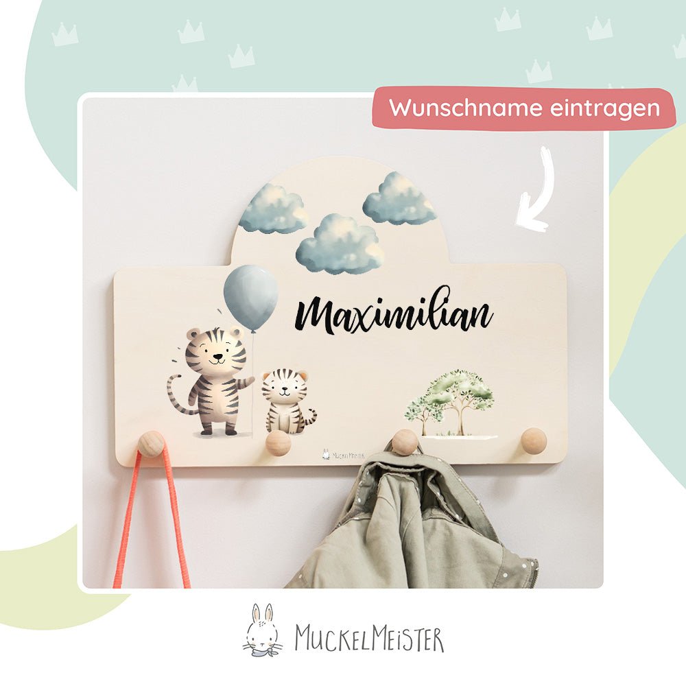 Kindergarderobe Personalisiert - Tiger
