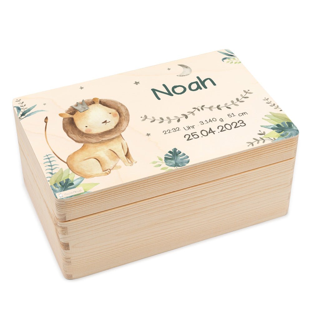 Erinnerungsbox Baby Löwe Geburt