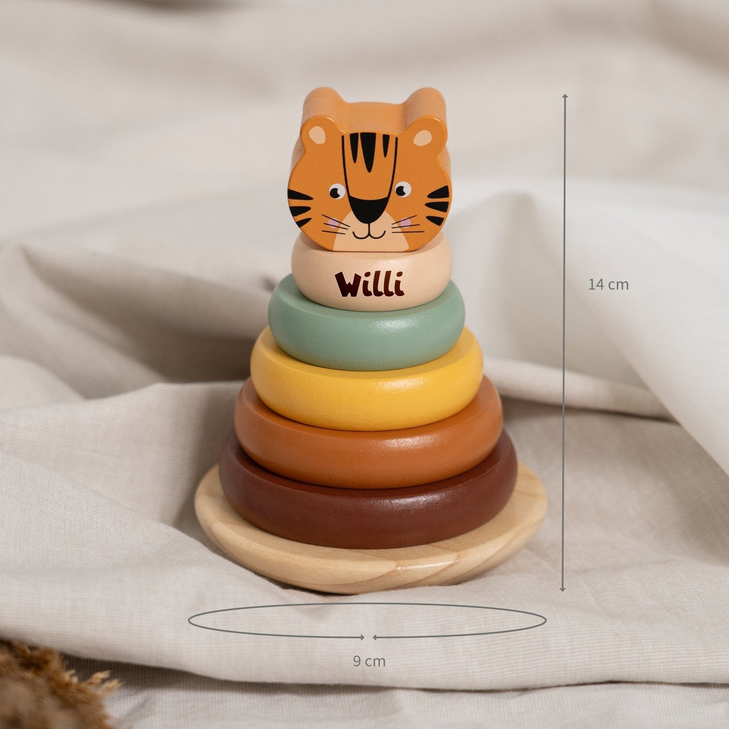 Stapelturm Tiger "Safari" personalisiert - ab 1 Jahr