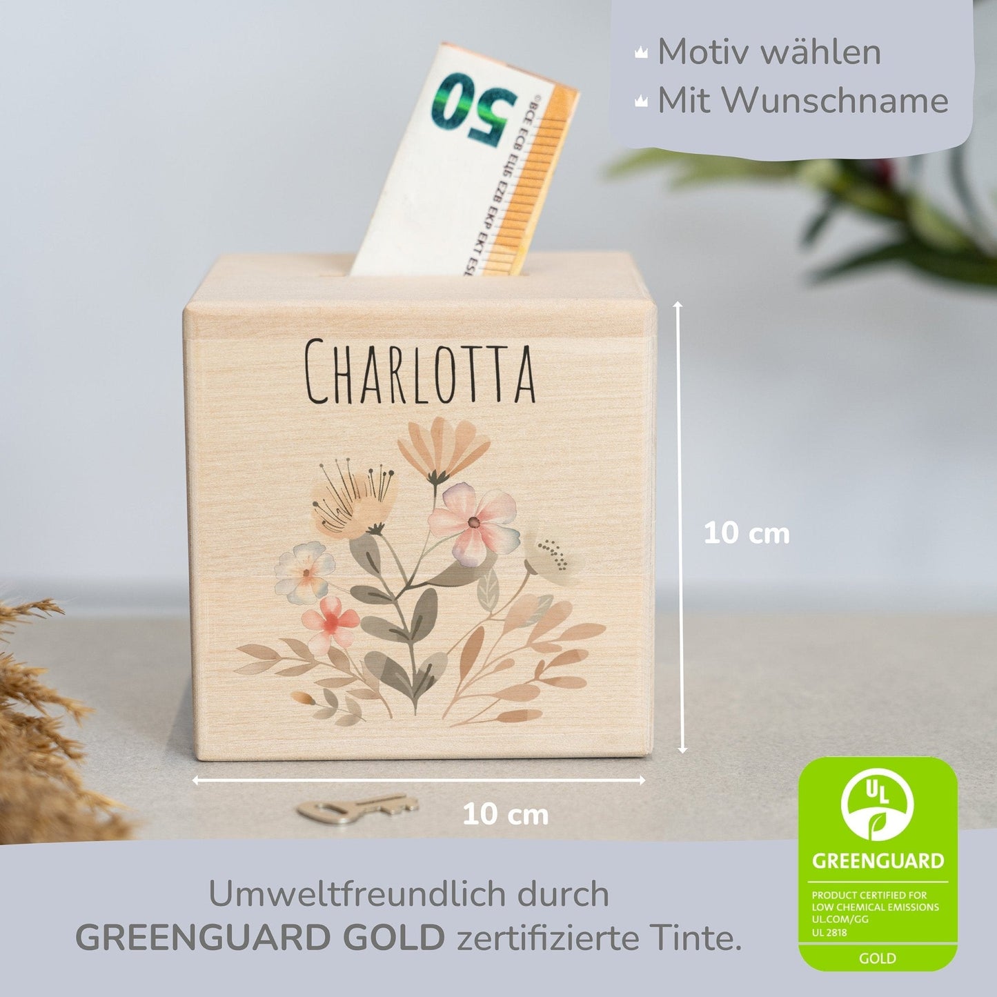 Spardose Personalisiert Blumen