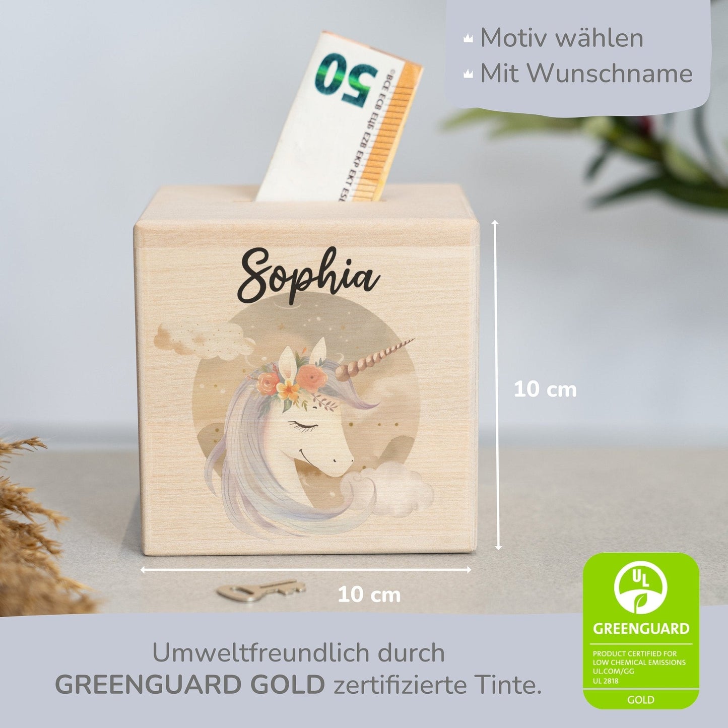 Spardose Personalisiert Einhorn
