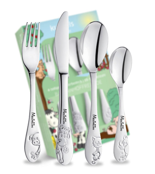 Kuppels Kinderbesteck mit Gravur Bauernhof