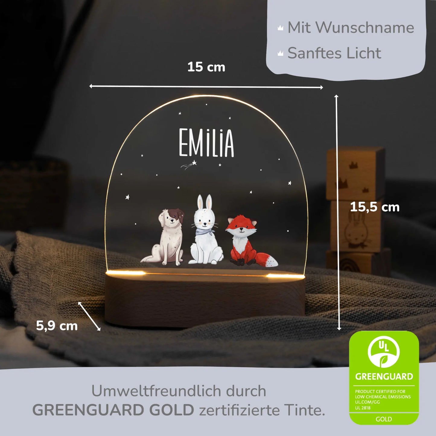 Nachtlicht Kinder personalisiert - Muckelfreunde