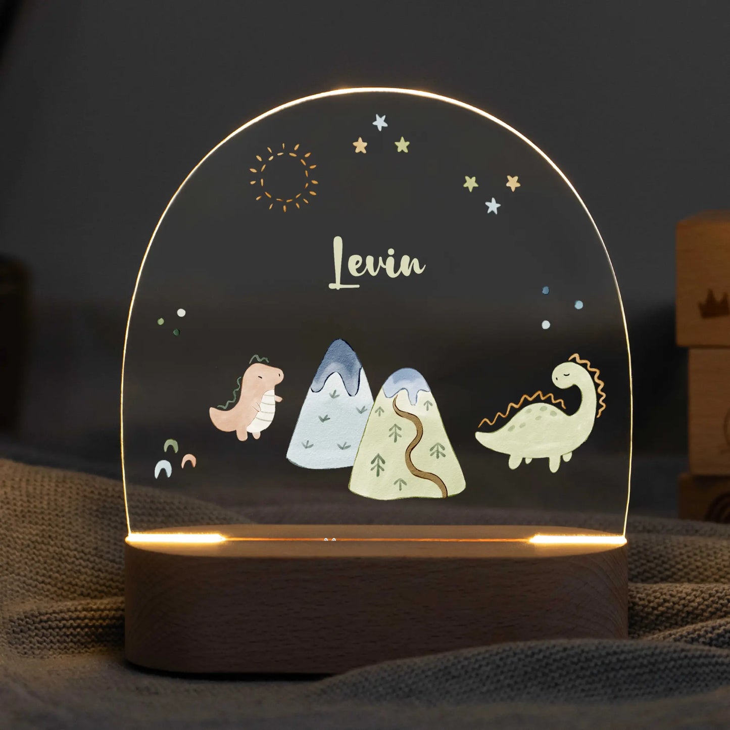 LED Nachtlicht Kinder personalisiert - Dinos