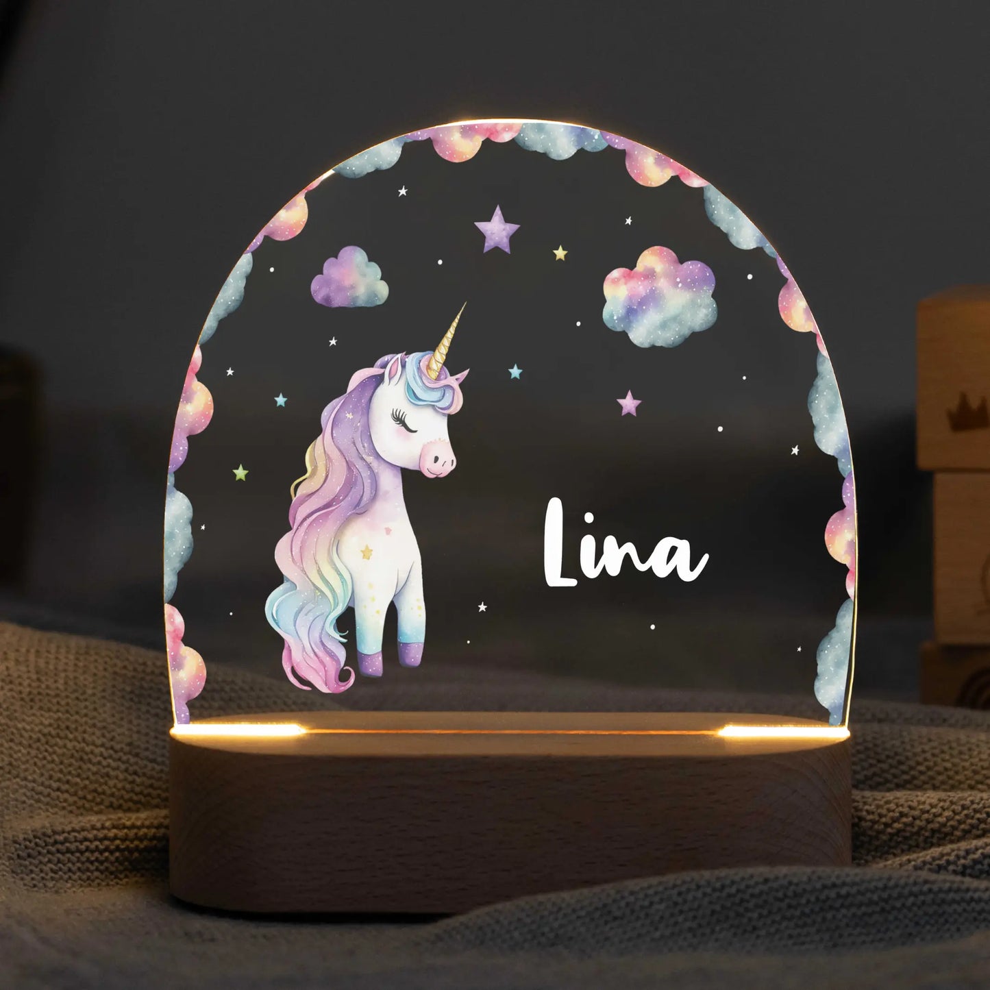 Nachtlicht Kinder personalisiert - Einhorn