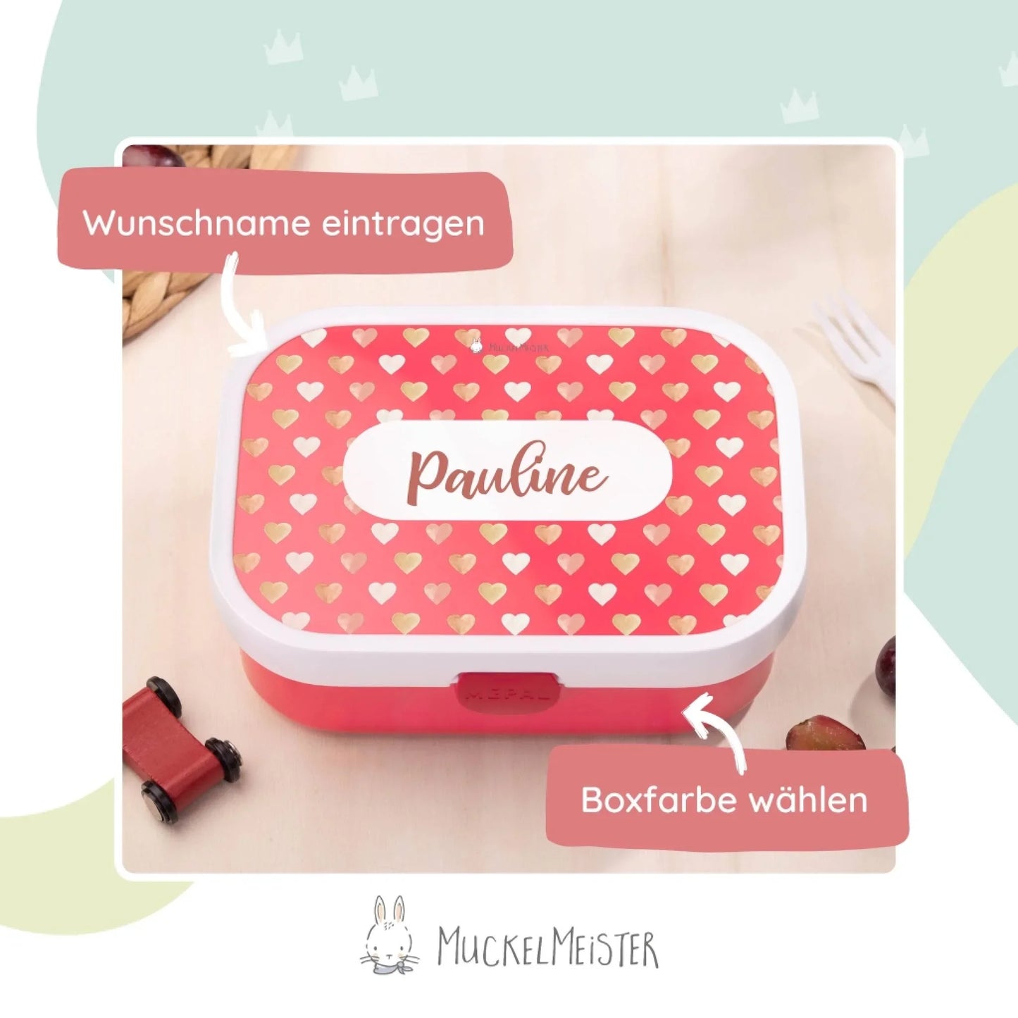 Mepal Brotdose personalisiert - Campus - Herzen