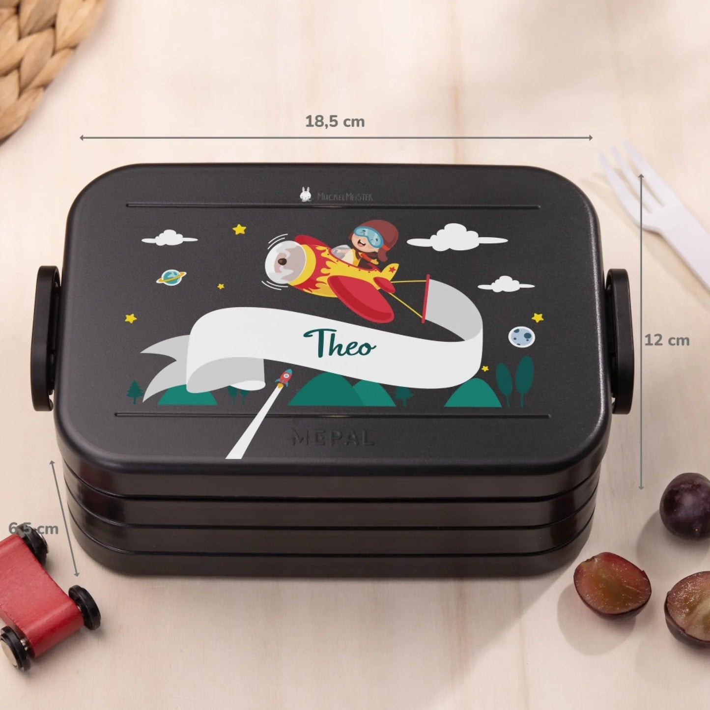 Mepal Brotdose personalisiert - Bento - "Junge Flieger"