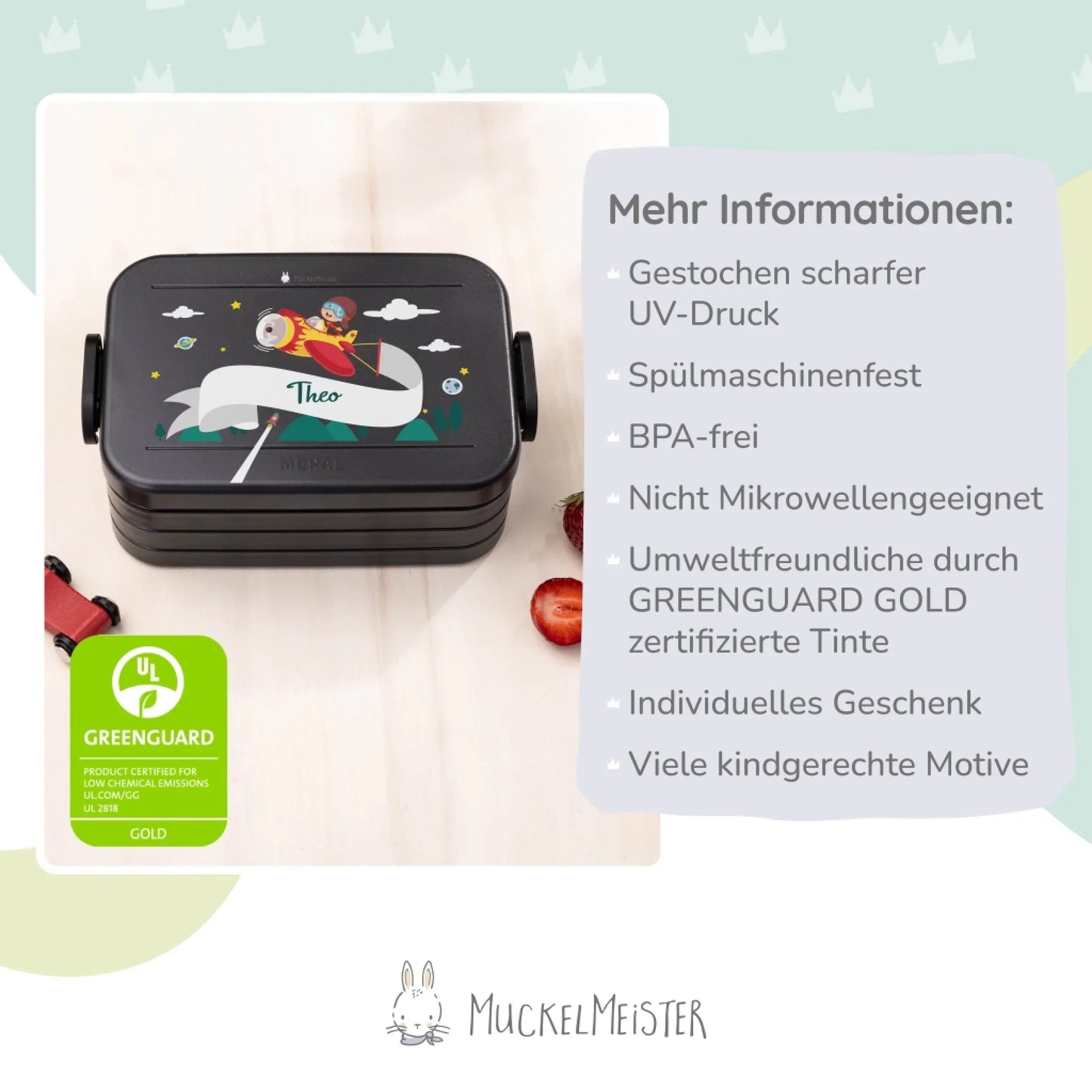 Mepal Brotdose personalisiert - Bento - "Junge Flieger"
