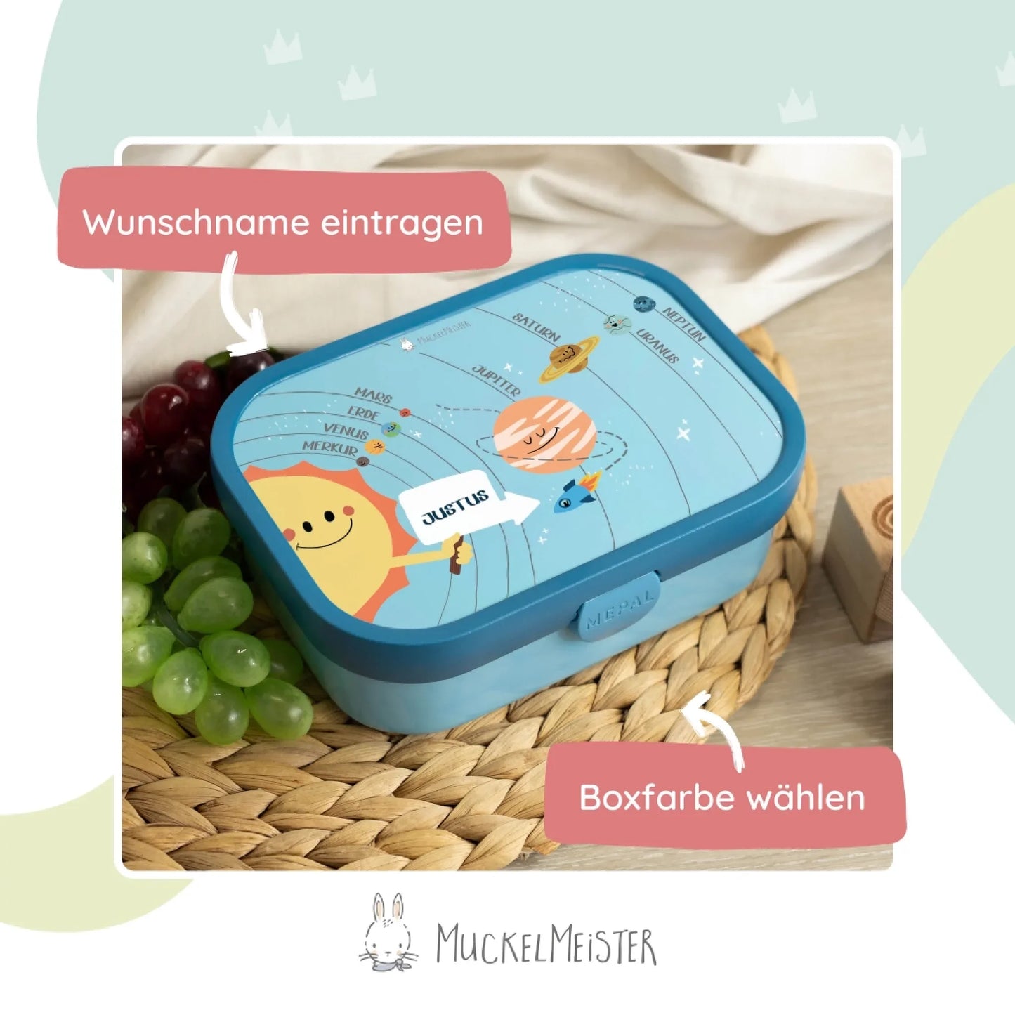 Mepal Brotdose personalisiert - Campus - "Planetensystem"