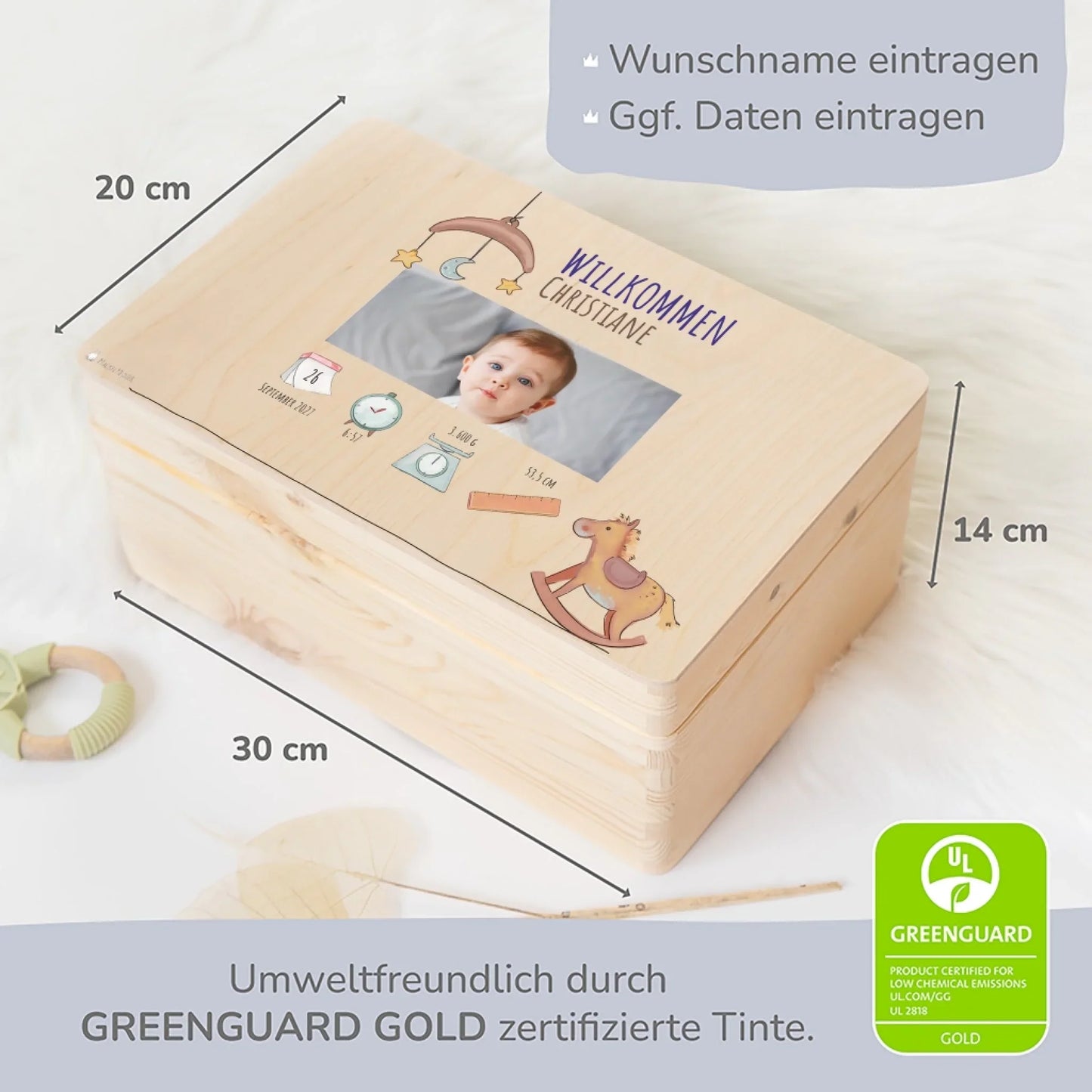 Erinnerungsbox Baby Daten