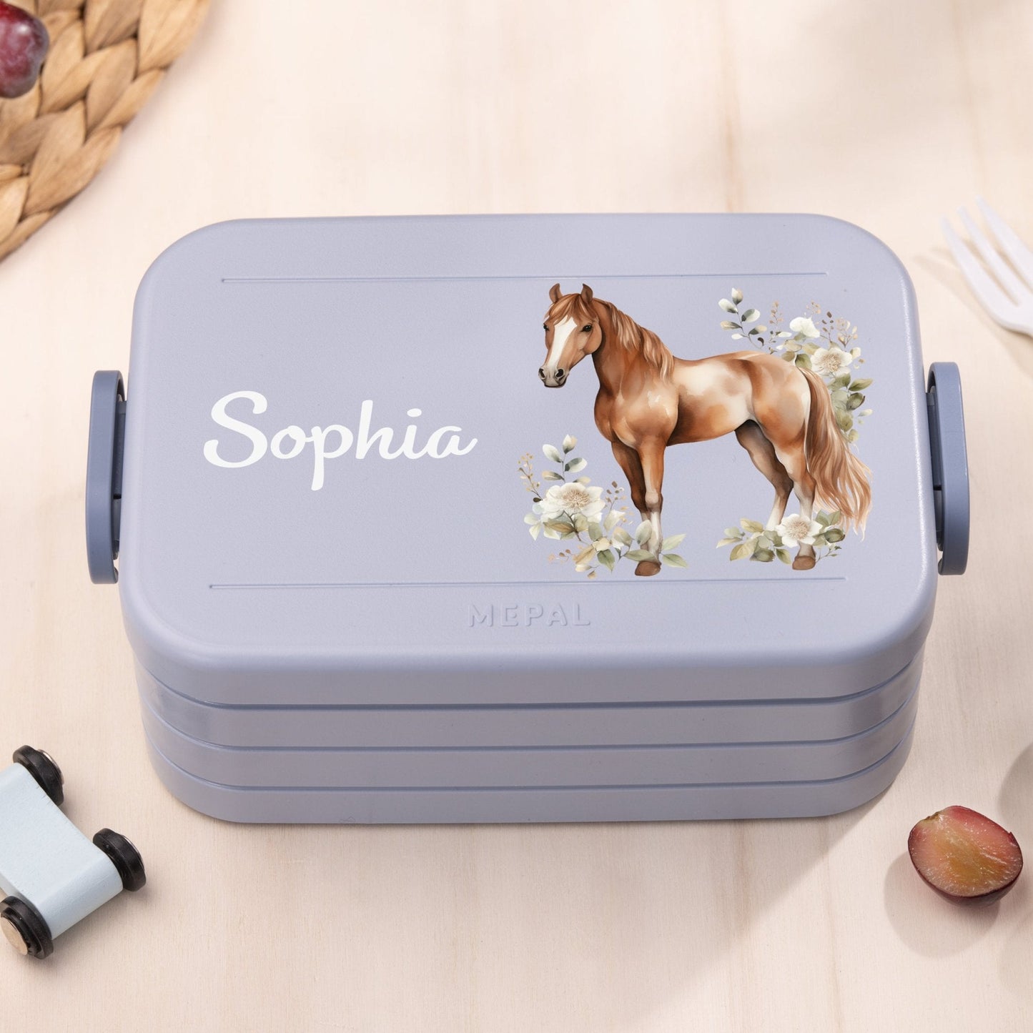Mepal Brotdose Personalisiert - Take a Break - Pferd "Floral"