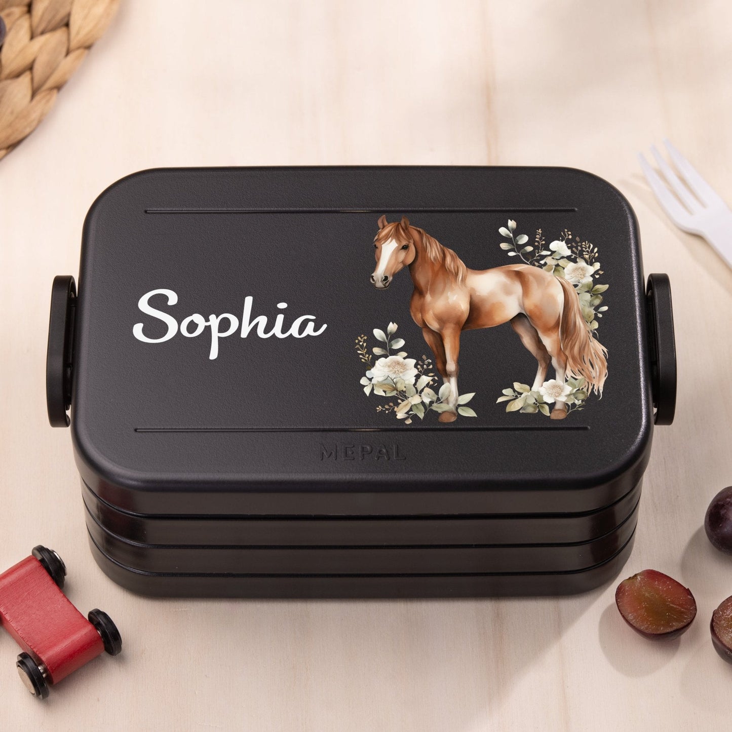 Mepal Brotdose Personalisiert - Take a Break - Pferd "Floral"