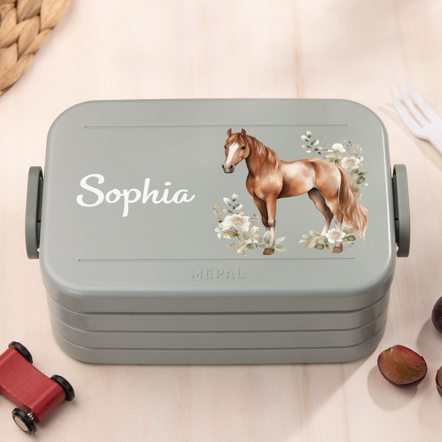 Mepal Brotdose Personalisiert - Take a Break - Pferd "Floral"