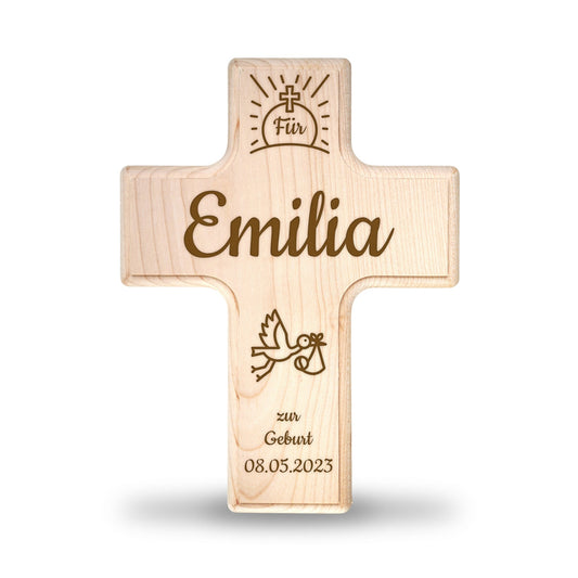 Holzkreuz zur Geburt