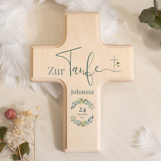 Taufkreuz Personalisiert Kranz