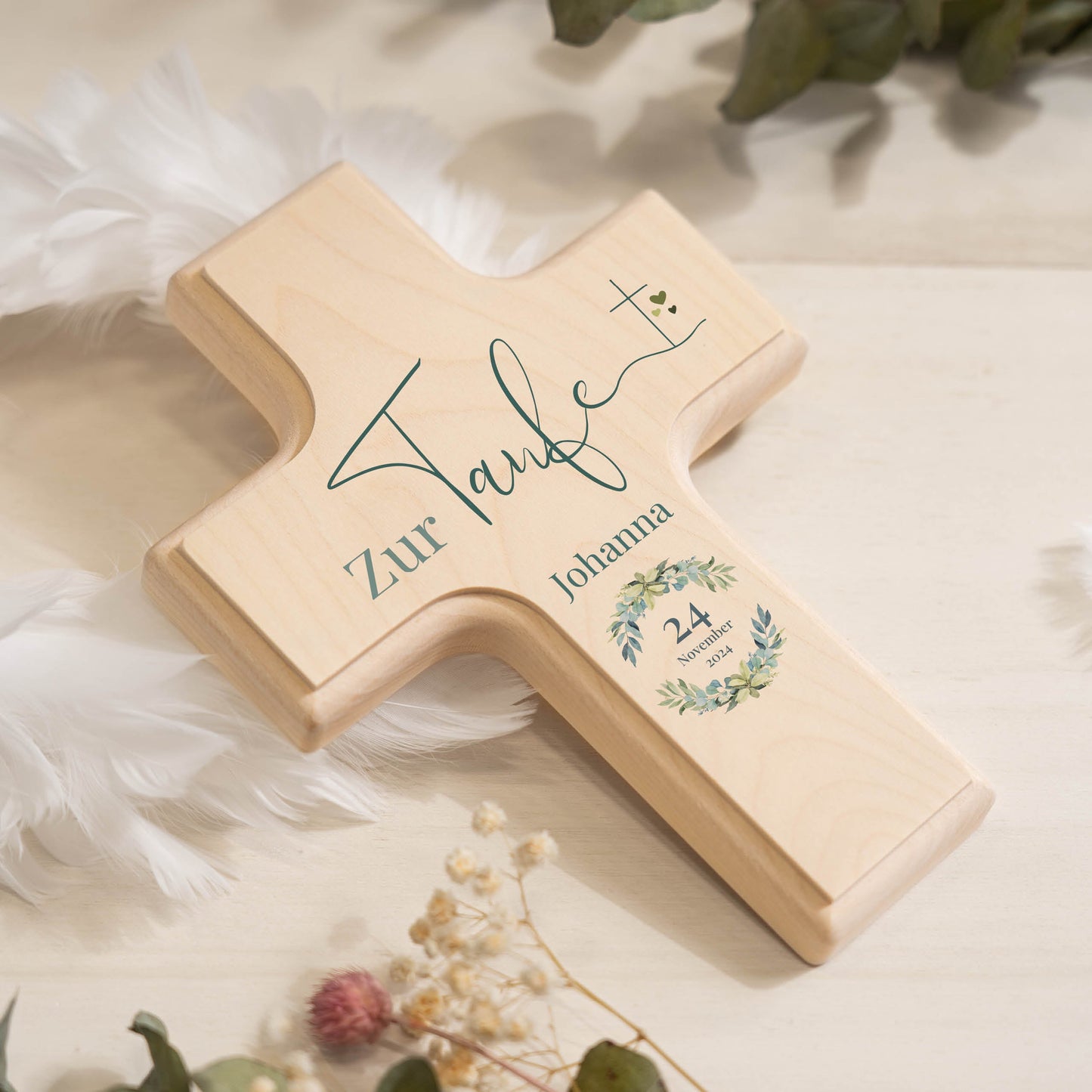 Taufkreuz Personalisiert Kranz