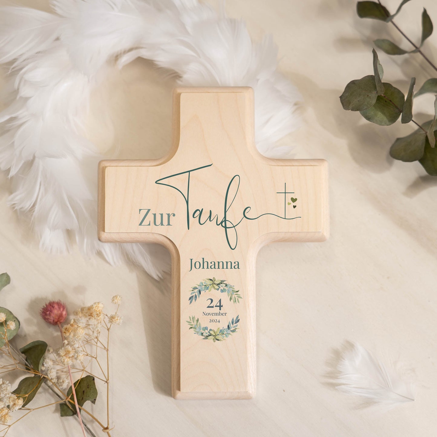 Taufkreuz Personalisiert Kranz